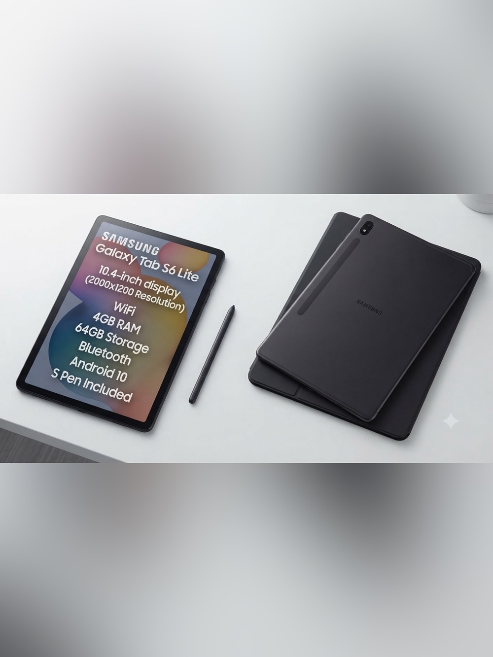 Samsung Galaxy Tab S6 Lite in Charcoal with S Pen